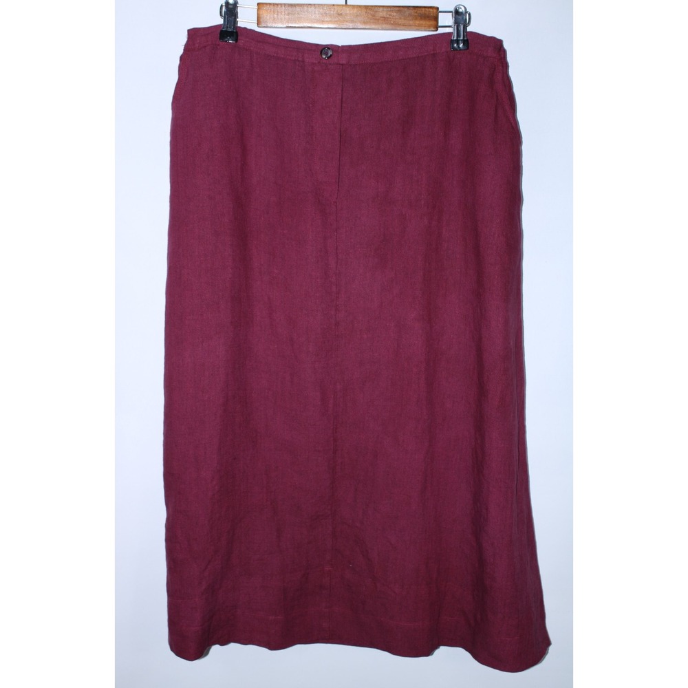 CP Shades Sausalito Women's Large Burgundy Linen Skirt